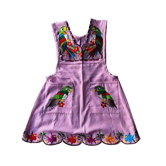 Mexican Folkloric apron embroidered  one of a kind mexico todo corazon SMALL - Picture 11 of 11